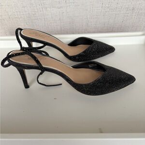 Badgley Mischka Glittering Black Heels
